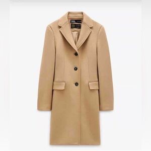 Zara Women's Manteco wool blend coat-Camel -Size M-NWT